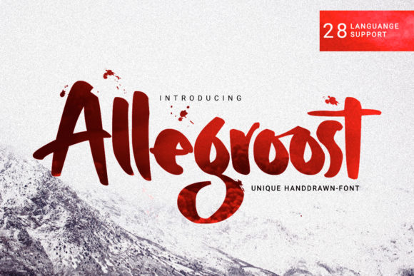 Allegroost Font Review: Edgy Script Handwritten Branding