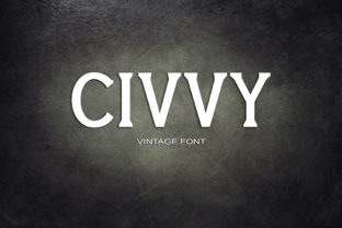 Civvy Font: Bold 80s Serif for Campaign Visuals