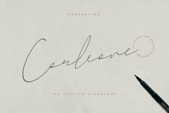 Corleone Font: Elegant Script for Handmade Labels
