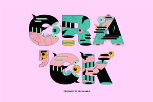 Crack Font: Surreal Color Typography for Editorial Design