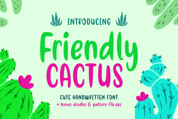 Friendly Cactus Font: A Playful Decorative Typeface for Campaigns