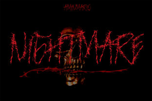 Nightmare Font: A Scratched Blackletter for Makers