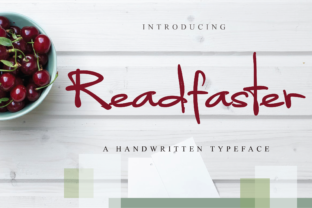 Readfaster Font: Romantic Script Handwritten Typography for Web Design