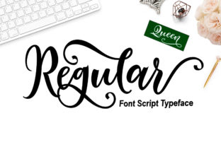 Regular Queen Font for Handmade Crafts and Products
