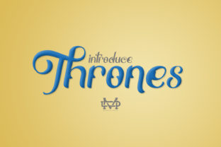 Thrones Font: Modern Script Typography for Editorial Design